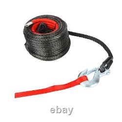 Synthetic Winch Rope Kit 10mm x 30m UV Resistant Tow Rope for Off Road Trucks