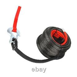 Synthetic Winch Rope Kit 10mm x 30m UV Resistant Tow Rope for Off Road Trucks