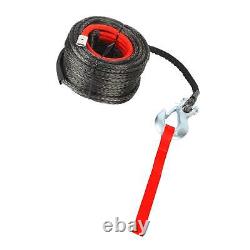 Synthetic Winch Rope Kit 10mm x 30m UV Resistant Tow Rope for Off Road Trucks