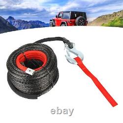 Synthetic Winch Rope Kit 10mm x 30m UV Resistant Tow Rope for Off Road Trucks