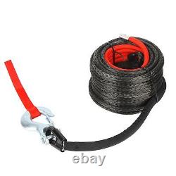 Synthetic Winch Rope Kit 10mm x 30m UV Resistant Tow Rope for Off Road Trucks