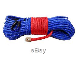 Synthetic Winch Rope Line Cable 7/16 x 100' 30,000 LB Capacity Blue