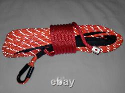 Synthetic Winch Rope Line Cable 7/16 x 100' 30,000 LB Capacity Orange