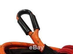 Synthetic Winch Rope Line Cable Orange 3/8 x 100' 30000 LB With Rock Guard