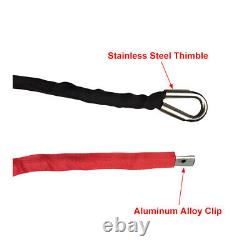 Synthetic Winch Rope Tow Car 4x4 Cable Off Road Trailer Strap 20500LBS 8mm x 15m
