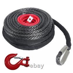 Synthetic Winch Rope Tow Car 4x4 Cable Off Road Trailer Strap 20500LBS 8mm x 15m