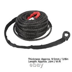 Synthetic Winch Rope Winch Line Cable Rope 3/8in Thick High Traction Strength