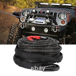 Synthetic Winch Rope Winch Rope 7.5T Strength With Protective Sleeve For Off