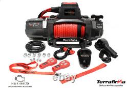 TERRAFIRMA M12.5S 12v ELECTRIC WINCH SYNTHETIC ROPE, 2 WIRELESS CONTROLLER TF3320