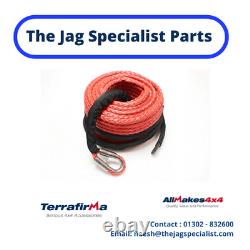 TERRAFIRMA RED 25m 10mm SYNTHETIC WINCH ROPE FOR M12.5S A12000 WINCHES TF3324