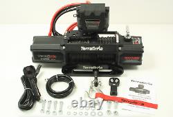 Terrafirma A12000 12v Electric Winch 12,000lb Synthetic Rope TF3301