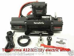 Terrafirma A 12000LB 4x4 Recovery Winch 12,000lb 12v Synthetic Rope TF3301