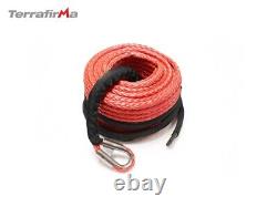 Terrafirma Red Synthetic Winch Rope With Rock Guard 27m x 10mm TF3324