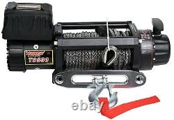 Tungsten4x4 9500 lbs 12V Electric Winch Synthetic Rope Truck Trailer Towing Jeep