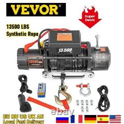 VEVOR 13500LBS 12V Electric Winch for 4X4 92FT Synthetic Car Trailer Ropes