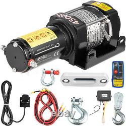 VEVOR 4500lb / 2040kg 12v Truck Electric Winch with Synthetic Rope Motor for UTV