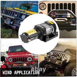 VEVOR Electric Winch 4500LBS 12V Synthetic Rope 4WD ATV UTV Winch Towing Truck