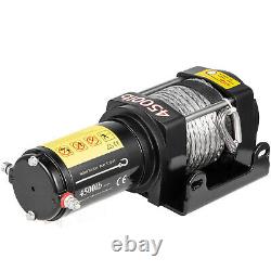 VEVOR Electric Winch, 4500LBS 12V Synthetic Rope 4WD ATV UTV Winch Towing Truck