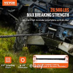 VEVOR Synthetic Winch Rope Winch Line Cable 3/8 x 85' 26500 lbs for SUV Truck