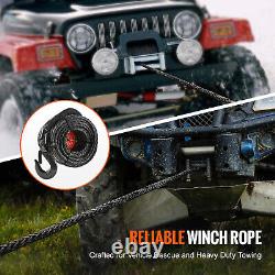 VEVOR Synthetic Winch Rope Winch Line Cable 3/8 x 85' 26500 lbs for SUV Truck