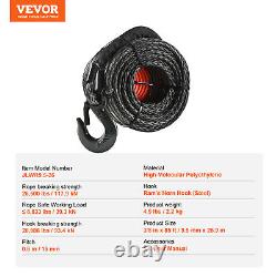 VEVOR Synthetic Winch Rope Winch Line Cable 3/8 x 85' 26500 lbs for SUV Truck