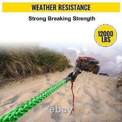 VEVOR Winch Rope Synthetic UHMWPE Fiber Extension 100 FT/30m Length 12000LBS For