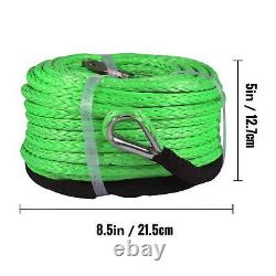 VEVOR Winch Rope Synthetic UHMWPE Fiber Extension 100 FT/30m Length 12000LBS For