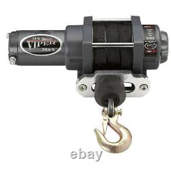 Viper Max 3000 lb ATV UTV Winch Kit with 50 feet Synthetic Rope Cable SxS 4x4