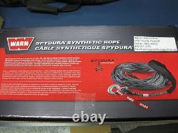 WARN 88468 Synthetic Rope Kit 3/8 x 80' Winch 10000 lb Hook Spydura Polyethylene