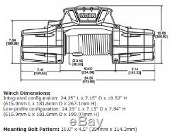 WARN 95960 ZEON 12S 12000 lb Ultimate Platinum Series Winch 80' Synthetic Rope