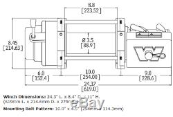 WARN 97720 M12-S 12000 lb Winch 100' 3/8 Spydra Synthetic Rope Heavy Series