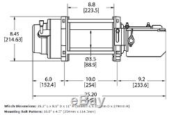 WARN 97730 M15-S 15000 lb Winch 80' 3/8 Spydra Synthetic Rope Heavy Series