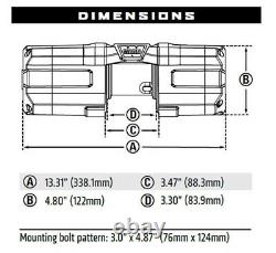 WARN AXON 35-S ATV/UTV Winch with 50 x 3/16 Spydura Synthetic Rope