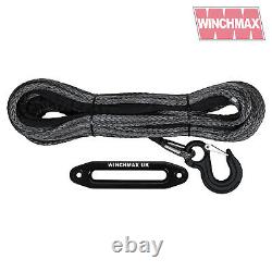 WINCHMAX 30m Dyneema Synthetic Winch Rope with Competition Hook & Hawse