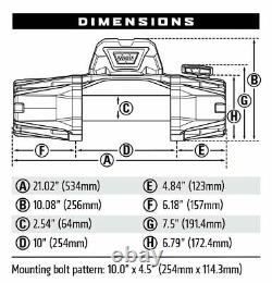 Warn 103253 VR EVO 10-S 10,000 lbs Winch with Synthetic Rope for Truck Jeep SUV