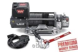 Warn 8,000 lb Premium Series M8000-S Synthetic Rope Winch For Jeep Truck
