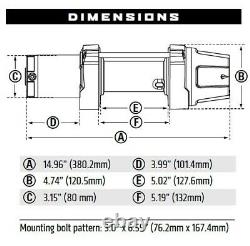 Warn Powder Coat VRX 45-S Powersport 4,500 Lb. Capacity Steel Rope Winch