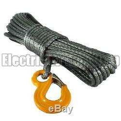 Warrior Black Edition Synthetic Winch Rope Line 10mm x 30m with 8600kg MBL