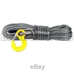 Warrior Black Edition Synthetic Winch Rope Line 12mm x 45m with 12000kg MBL