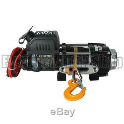 Warrior Ninja 3500lb 12v Electric Winch, Synthetic Rope, ATV, Utility, Boat, New