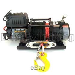 Warrior Ninja 4500lb 12v Winch with Synthetic Rope & Winch Cover