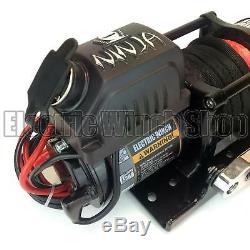 Warrior Ninja 4500lb 12v Winch with Synthetic Rope & Winch Cover