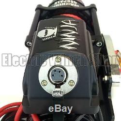 Warrior Ninja 4500lb 12v Winch with Synthetic Rope & Winch Cover