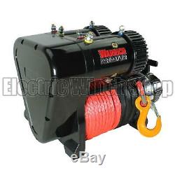 Warrior Predator 12v Twin Motor Winch with Synthetic Rope