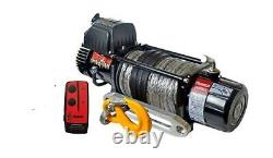 Warrior Spartan 12000lb 12v Winch Inc Synthetic Rope & Wireless Remote