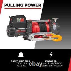 Warrior samurai winch 17500 12v Synthetic rope