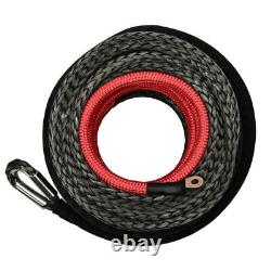 Winch Rope 10MM X30M Hook Synthetic ATV SUV 4WD Tow Recovery Cable 24360lb 100ft