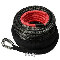 Winch Rope 10MM x 30M Dyneema Hook Synthetic Car Boat Tow Recovery Cable 24360lb