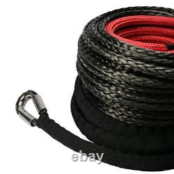 Winch Rope 10MM x 30M Dyneema Hook Synthetic Car Boat Tow Recovery Cable 24360lb