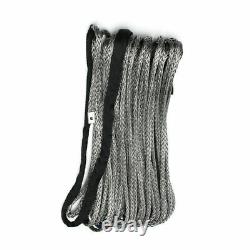 Winch Rope 10mm x 24m Dyneema Synthetic Rope Tow Recovery Offroad with Hook Wire